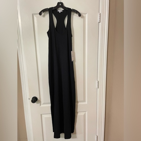JOHNNY WAS CALME black racer back knit maxi dress - Picture 2 of 10